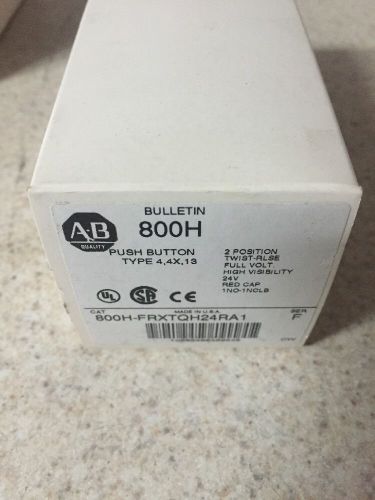 ALLEN BRADLEY PUSH BUTTON 800H-FRXTQH24RA1, 800-H, SERIES F, 2 POSTION TWIST,