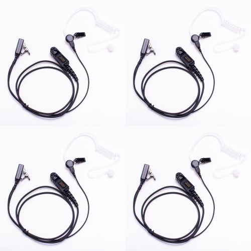 4 pcs Clear Tube Headphone PTT for Motorola XIRE8600 XIR8608 XPR3300 XPR3500 NEW