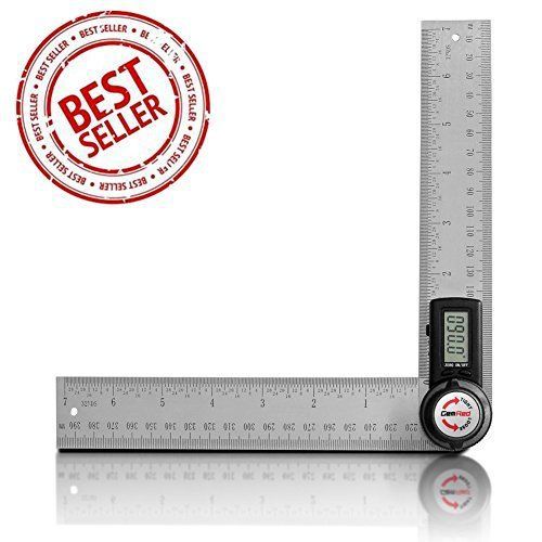 GemRed 2 in 1 Digital Protractor Goniometer Angle Finder Ruler 200mm