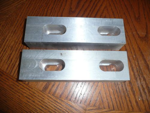 CUSTOM Aluminum Machinable Soft Jaws 7 x 2 x 1.500&#034; for 6&#034; Kurt Vises SLOTED!