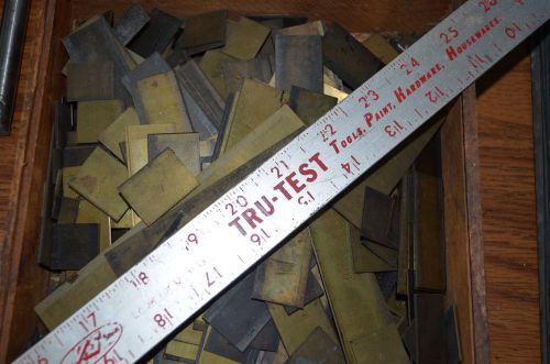 Vintage 100s &amp; 100s various letterpress brass spacers and fillers ..see pics !! for sale