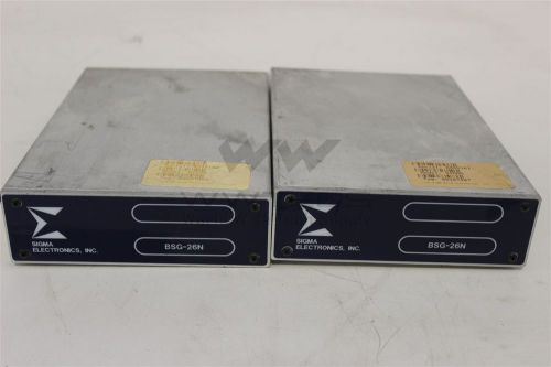 LOT OF 2 SIGMA Electronics BSG-26N Signal Generator Sigma