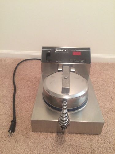 Nemco 7&#034; single waffle baker maker cast aluminum w/silverstone 120v 7000-s for sale