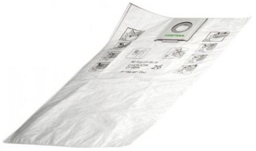 Festool 496187 Selfclean Filter Bag For CT 26, Quantity 5