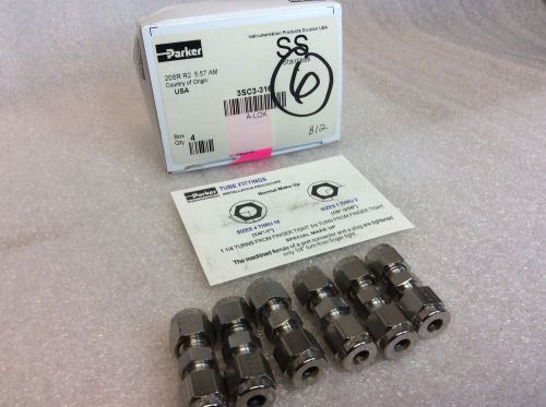 (6) Parker ALOK 3SC3-316 INCH TUBE UNNION NEW NOS $79