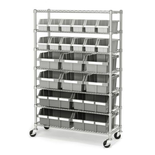 Commercial bin rack w/ wheels - 22 bins ab199336 for sale