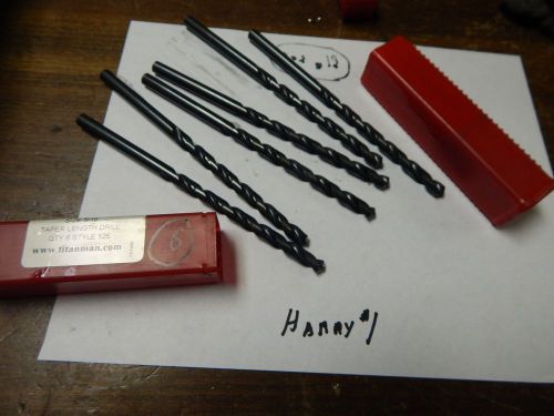 Titan 5/16&#034; Taper Length Twist Drill Bits Lot of 6 pcs