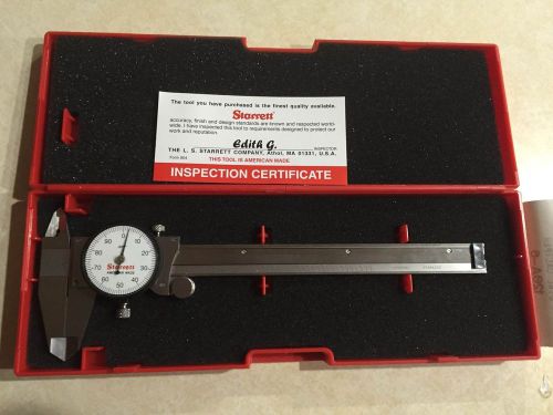 STARRETT 120A-6 DIAL CALIPER 0-6&#034; WHITE DIAL FACE NEW/UNUSED