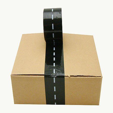 Jvcc slpt20 designer packaging tape: 2 in. x 75 ft. (dashed-line road) for sale