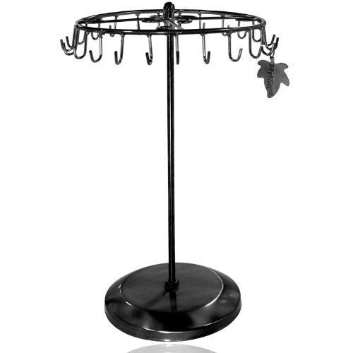 Black Rotating Necklace Holder Bracelet Stand / Jewelry Organizer / Jewelry Tree