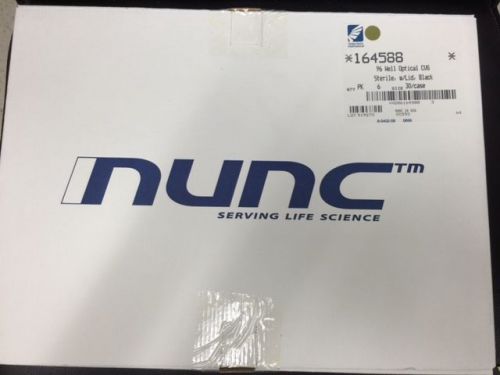 Nunc 96 well Plate Optical CVG Sterile Black w/Lid Black Qty: 6/PK 164588