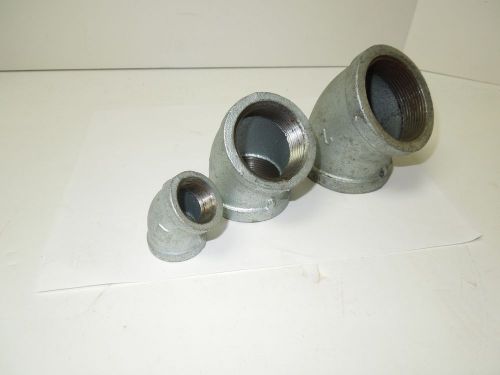 45 degree elbow 150# 1/4&#034; npt galvanized malleable iron     mi020241g for sale