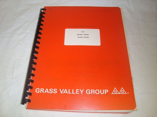 Grass Valley Group 1600 Encoded Chroma Keying System Instruction Manual