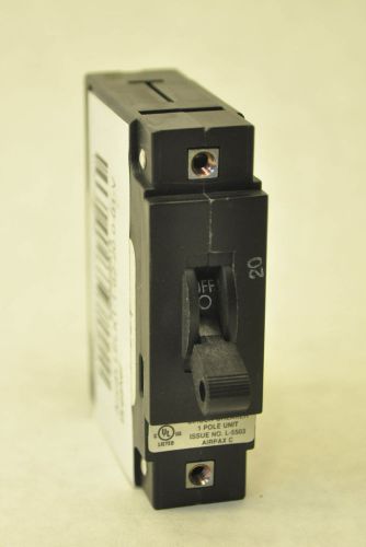 Airpax Sensata LELK1-1-62-20.0-01-V 1P 20A 125V Circuit Breaker