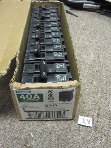 New 6  Six Siemens Q240 40-Amp 2 Pole 240-Volt Circuit Breaker