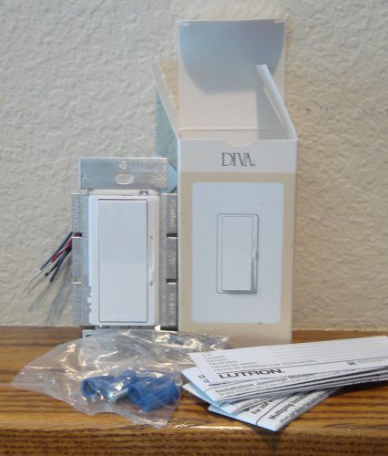 Lutron Diva DVTV-WH 0-10 V Single-Pole Preset Dimmer White NEW! Unused!