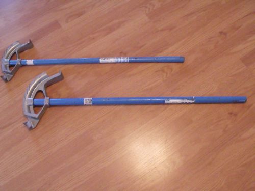 Ideal 74-028 1&#034; &amp; 74-027 3/4&#034; EMT Benders w\Handle 74-003 &amp; 74-002 (BUNDLE of 2)