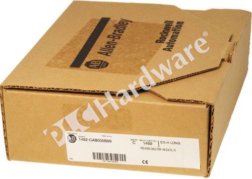 New Allen Bradley 1492-CAB005B69 /C Prewired Cable for 1769-IQ16 and -IQ16F 0.5m