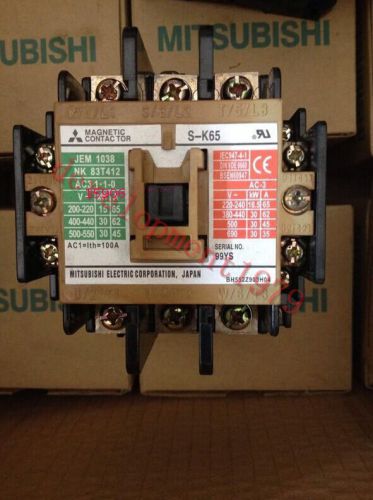 New Mitsubishi S-K65 Magnetic Contactor 100A 200-240VAC