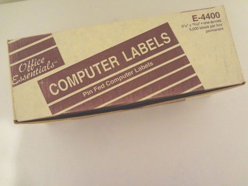 Avery st2-440e pin fed computer labels 3 1/2 x 15/16 inch 1/2 box made in usa for sale