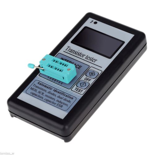 Black 12864 LCD Transistor Tester Capacitance ESR Meter Diode Triode MOS NPN