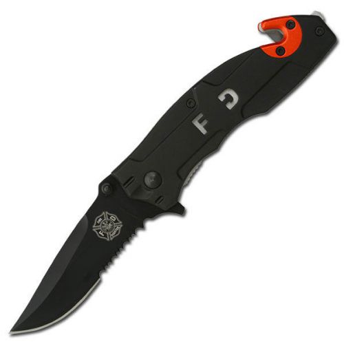 Black Firefighter Knive