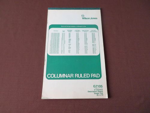 Wilson Jones Columnar Pad G7105 - 5 Columns 50 Lines - 46 Sheets