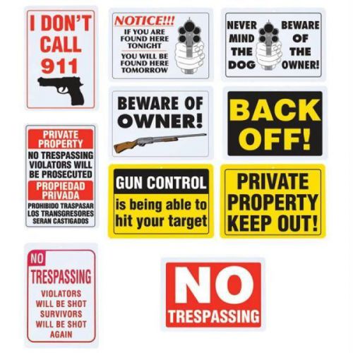 Diamond Plate 10pc Sign Set