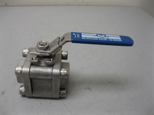 1&#034; milwaukee 2000# wog socket end ss ball valve 35ss1f new l23 (1836) for sale