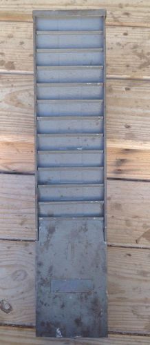 Vintage Metal Latham 12 Slot Time Card Holder