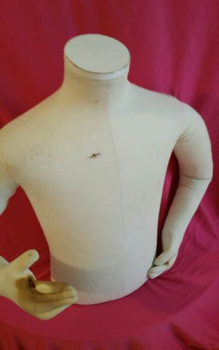 Mannequin Child Half Torso Soft Plyable Armature Off White