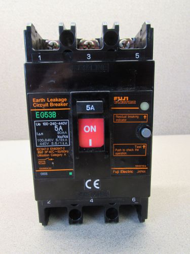 FUJI ELECTRIC EG53B EARTH LEAKAGE CIRCUIT BREAKER 5A