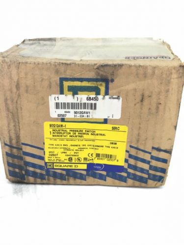 SQUARE D 9012 GAW 1 Series C PRESSURE SWITCH 2 -10 psig. Max 100psig New (B23)