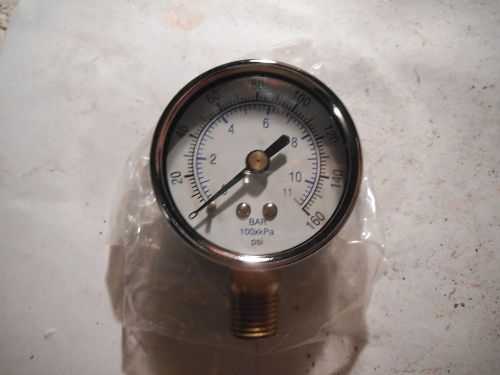 160 PSI 2&#034; GAUGE 1/4 NPT BRASS LOWER