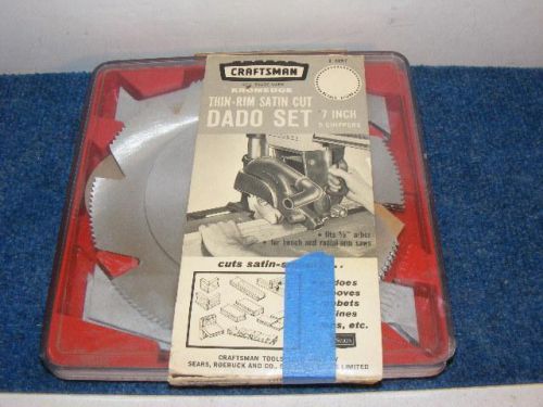 Vtg Craftsman 7&#034; Thin-Rim Satin Cut Dado Set #3257 UnUsed