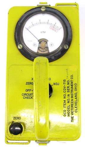 Victoreen CD V-715 High Range Gamma Survey Meter Prepper Survival