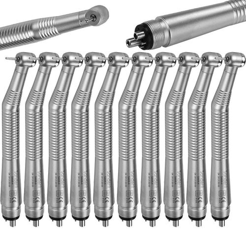 10 Sandent Dental High Speed Handpiece Mini Head Push Button 4 Holes Air Turbine