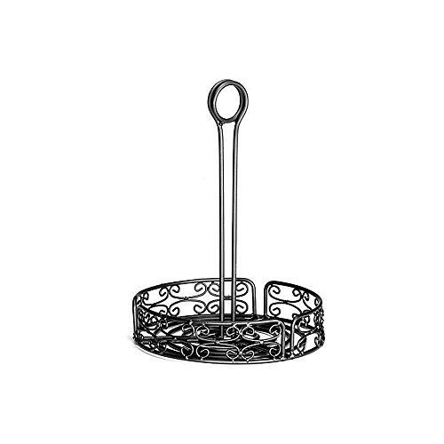 TableCraft Products BK2679 Mediterranean Rack, 6.79&#034; Diameter, Black (Pack of 2)