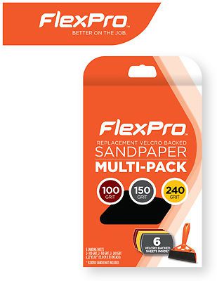 FLEXPRO INDUSTRIES LLC - Sandpaper Assortment, 6-Ct.