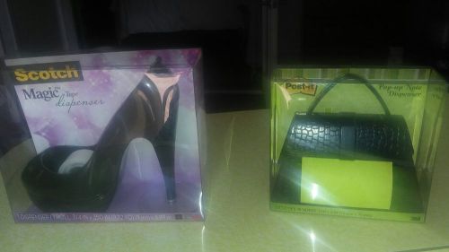 Scotch Tape High Heel Shoe  &amp; Post It Croc Print Note  Dispenser New!