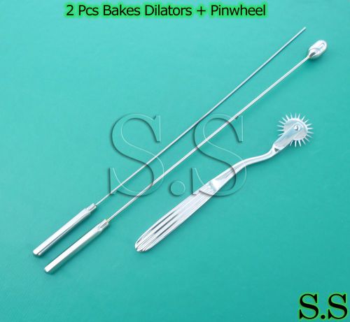 Two Pcs Bakes Rosebud Urethral Sounds 1MM &amp; 11MM PINWHEEL