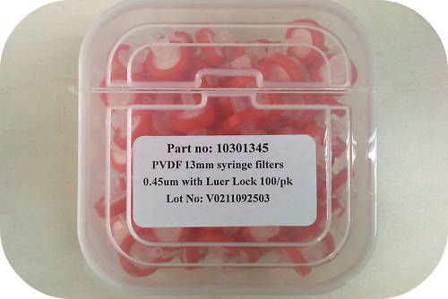 100pcs pvdf syringe filters 13mm 0.45um non-sterilized for sale