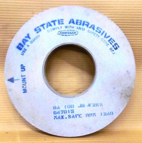 BAY STATE GRINDING WHEEL 8A100 J8 V2KS 20 X 8 X 1-1/4 RPM 1240