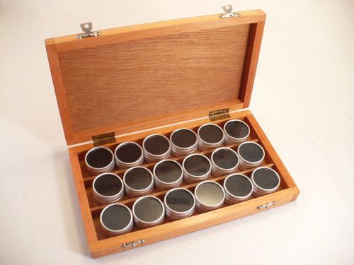 Wood Gem Gemstone Coin Storage Display Box Case 18 Jars Travel Organize