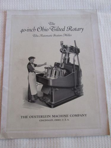 Oesterlein Machine Co Cincinnati Ohio Tilted Rotary Milling Metal Working D