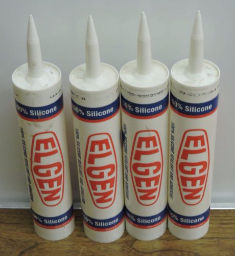 Lot of 4 High Modulus 100% Silicone Sealant 10.1oz Clear