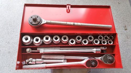 Proto fractional 3/4&#034; 20 pc socket set with torque multiplier for sale