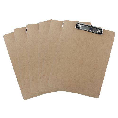 Junipers hardboard office warehouse letter size 9 x 12 in clipboard - pack of 6 for sale