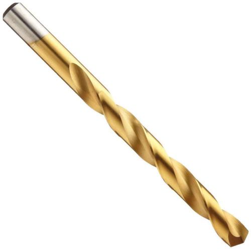 Chicago latrobe 2550 cobalt steel jobber length drill bit, tin coated, round sha for sale