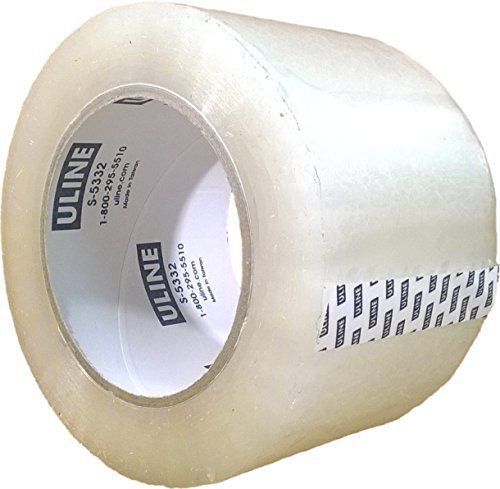 Packing tape, 3 inch x 110 yard 2.6 mil crystal clear heavy duty tape by new for sale